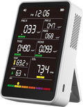 Professional Indoor Air Quality Monitor with AQI, Portable Real-Time Detector for Home Cars Plants and Pets (White) by AirWhisperAirQualityMonitor