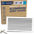 20x10 Inch (Duct Opening) Air Return Vent Cover Decorative – Premium Aluminum AC Vent Cover for Ceiling & Wall, Rustproof Grille, Ideal for Home HVAC Grille, Durable & Easy to Install by ACLAMINAIRE by LAMINAIRE