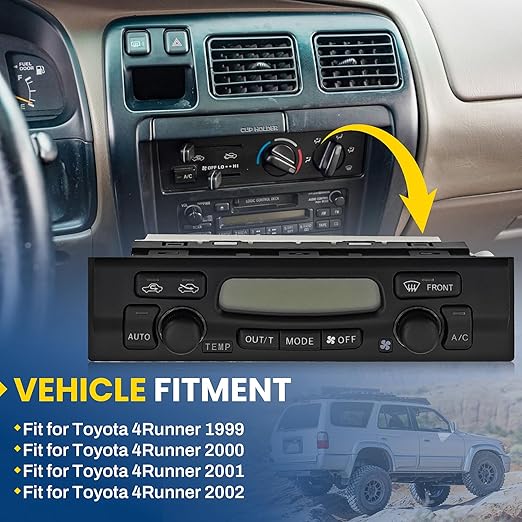 55900-35360 AC Heater Climate Control Panel Module Compatible with Toyota 4Runner 1999-2002 Climate Control Temperature Unit Replace# 55910-35231 55910-35230 - Image 3