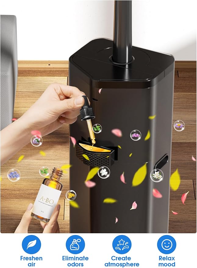 5Gal Humidifiers for Bedroom Large Room 2800 sq ft, 19L Quiet Humidifiers for Large Room, Floor Humidifier with 6 Mist Mode & Auto 180°Mist Tube for Home Whole House School Office Commercial Plants - Image 6
