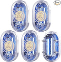 5 Pack WD61 Water Leak Detector for Home, 120dB Water Sensor Alarm for Basement, Leakage Detection Device for Under Sink/Pipe/Drain Drip, Floor Flood in Bathroom/Kitchen/Toilet/Laundry Room, Clear by METAK