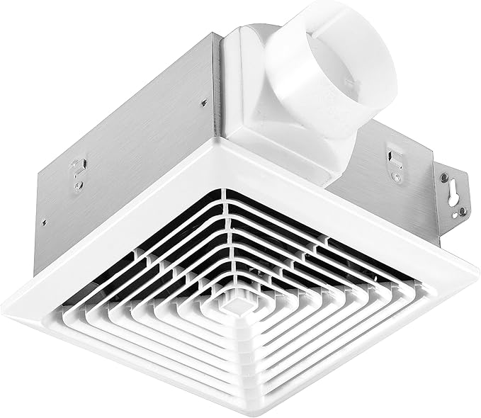 Bathroom Exhaust Fan 70CFM 2.0Sone, 3-Inch Duct, Quiet,Energy Star Certified, Easy to Install, No Attic Access Needed,Ceiling or Wall Mounted, Classic White Grille by Unknown