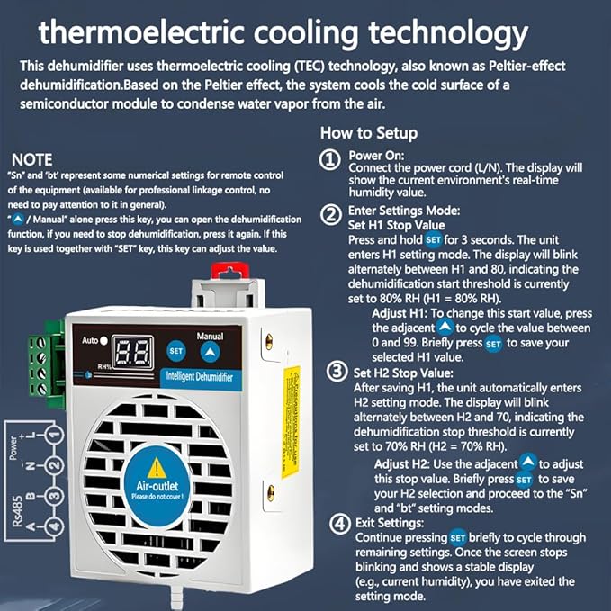 Mini Dehumidifier for Confined Space Electric Box/Storage Cabinet/Closet/Safes/Grow Tent - Image 4