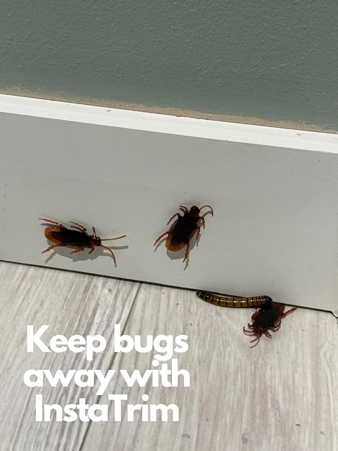 InstaTrim Bug Barrier Sealant for Gaps and Cracks, Self-Adhesive to Keep Out Bugs, Insects, Dust, and Moisture, 3/4 Inch Wide, 10 Feet, White - Image 8