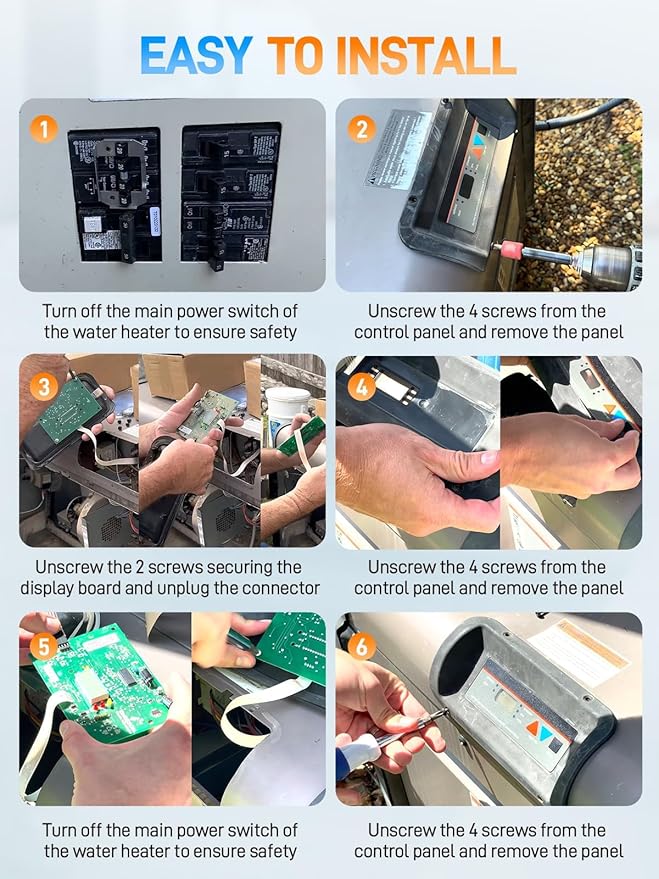 IDXL2DB1930 Display Board with Control Panel Keypad Membrane Assembly Compatible with Hayward Universal H-Series Pool Low Nox Heaters H250IDL2 H150FDN H200FDN H250FDN H300FDN H350FDN H400FDN - Image 5