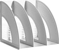 Marte Vanci Magazine File Holder Book Desktop Organizer Plastic Storage Sturdy Vertical 3 Section Folder Light Gray by MarteVanci