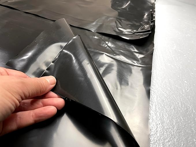 MB12X25300 Block Roll of 6 mil Moisture Barrier Polyethylene Underlay Film, 300 sq. ft, Black - Image 5