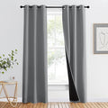 NICETOWN Full Shade Curtain Panel, Energy Smart & Noise Blocking Out Blackout Drape for Dining Room Window, Thermal Insulated Guest Room Lined Window Dressing(Silver Gray, 37 x 84 inch) by NICETOWN
