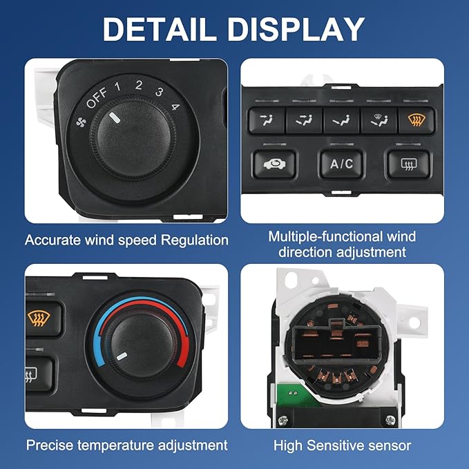 A/C Heater Climate Control Module Compatible with 2001-2002 Honda Accord Replace# 79600-S84-A21ZA - Image 5