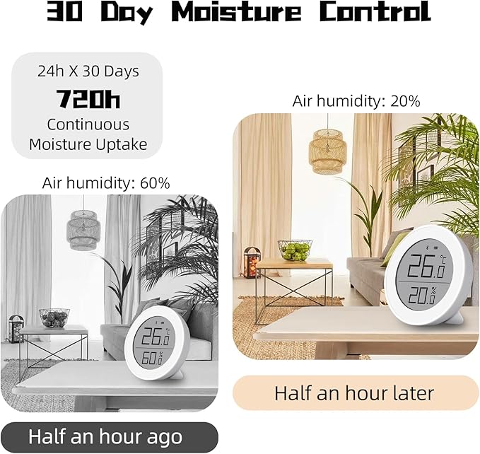 Hanging Moisture Absorbers, Portable Dehumidifier Bags, Fragrance Free Humidity Absorber for Closet, Suitable for Bedroom, Bathroom, Kitchen (230g/Pack, 10 Packs) - Image 4