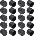 Round Rubber Furniture Leg Caps, 7/8 Inch Chair Leg Floor Protectors for Chair, Table, Sofa, Pack of 20 (22 x 22mm, Black) by Bonsicoky