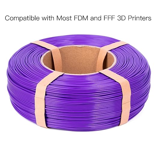 Inland V2 PLA PRO (PLA+) 3D Printer Filament Refill, 1.75mm Spooless Filament, Dimensional Accuracy +/- 0.03mm, 1KG (2.2lbs) Purple Refill for Inland Reusable Spools, Bambu Lab Compatible - Image 4