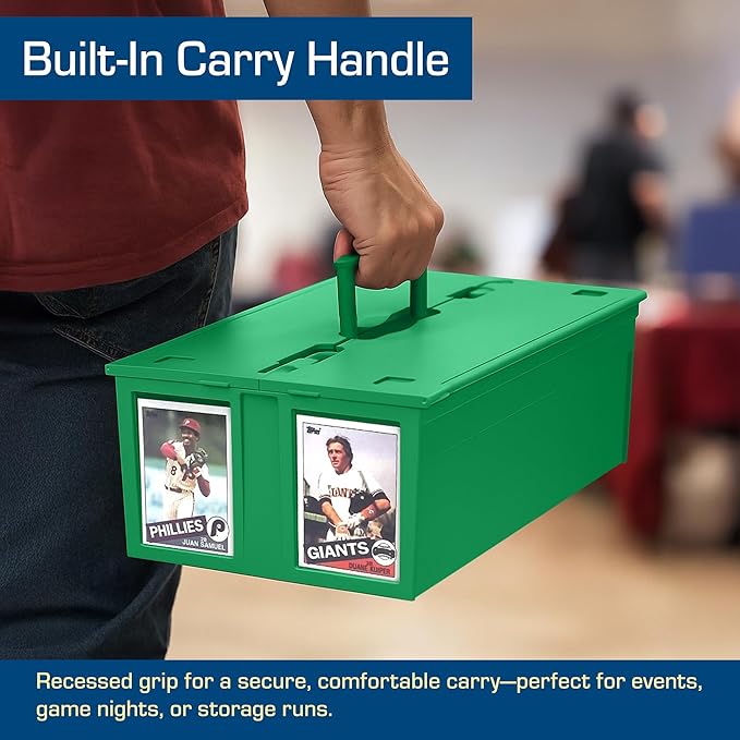 BCW Collectible Card Bin Green | Holds up to 1600 Cards | Plastic Storage Box for Pokémon, MTG & Sports Cards - 2 Pack - Image 7