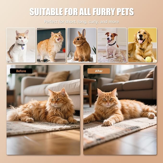 Cloud Care Cat Brush for Indoor Cat Steam Brush for Shedding Spritz Defur Comb for Cats Dogs Steam Brushes for Long Short Hair Cats Dogs Pet Steam Brushes for Massage Grooming Self-Cleaning - Image 7