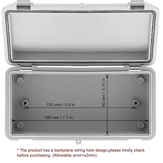 Sunnyglade ABS Plastic Dustproof Waterproof IP65 Junction Box Universal Durable Electrical Project Enclosure with Lock (3.9"x7.9"x2.8") - Image 4
