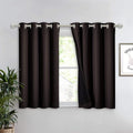 NICETOWN 100% Blackout Curtain 45 inches Length, 2 Thick Layers Completely Blackout Window Treatment Thermal Insulated Lined Drape for Basement Window (Brown, 1 Piece, 52 inches Width Each Panel) by NICETOWN