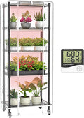 Indoor Greenhouse with Grow Lights, 5 Tier 23.2" L×13.4" W×61.4" H Mini Greenhouse, Grow Light Shelf with Tent and Thermometer, with 72W Full Spectrum Growing Lamps for Seed Starting by sagrynfp
