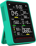 XOOPON 13-in-1 Indoor Air Quality Monitor with PM1.0/2.5/10, CO2, HCHO, TVOC, Temp, Humidity & Time, 4 Alarm Modes, Portable Air Quality Tester for Home, Office, Car, Wall-Mount or Desktop Use by Xoopon