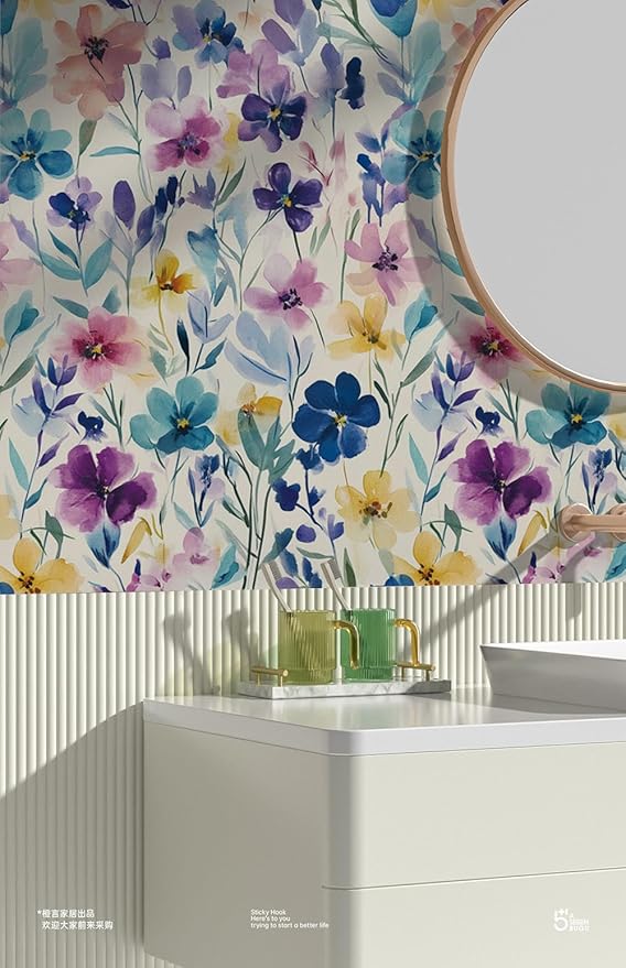 Boho Chic Botanical Shelf Liner Contact Paper Peel and Stick Floral Contact Paper Wallpaper for Cabinets Drawers Furniture Table Wall Arts Crafts 17.3X117 Inches - Image 4