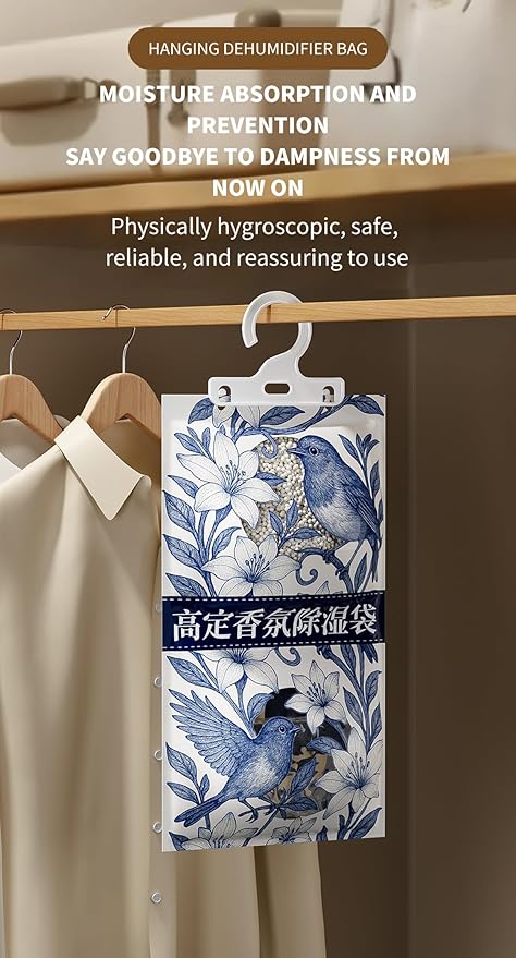 Moisture Absorber Bags for Closet, 230ml, 10/20 Pack, Hanging Dehumidification Bag for Bathroom and Basement (Ordinary, Deodorize) - Image 7
