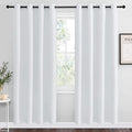 NICETOWN Room Darkening Curtains for Living Room - Easy Care Solid Thermal Insulated Grommet Room Darkening Curtains/Panels/Drapes for Bedroom (2 Panels, 55 by 78, Greyish White) by NICETOWN