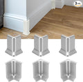 uxcell Self Adhesive Baseboard Corner Blocks, 2.2 Inch Wall Edge Corner Protector 3 Inside + 3 Outside Corners-Connector for Wall Floor Furniture Edge(Silver) by uxcell