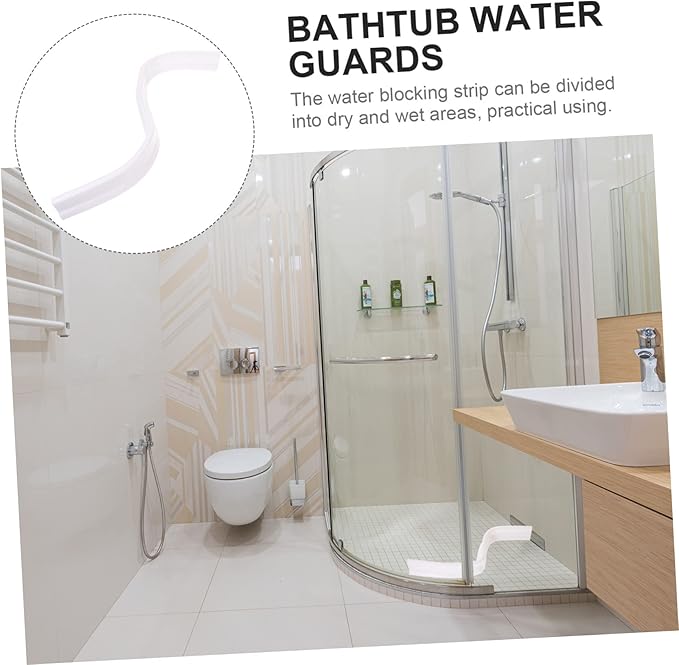 LIFKOME Water Retaining Strip for Bathroom and Kitchen Barrier Flexible Water Stopper for Shower and Sink for Wet and Dry Separation - Image 7