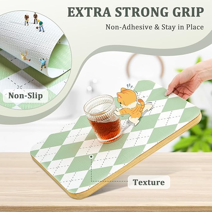 Sage Green Shelf Liner for Kitchen Cabinets 24" x 240" Non-Adhesive Non-Slip Drawer Liners for Dresser, Waterproof Washable Paper, Durable Protector Mat for Pantry Shelves Cupboards - Image 2