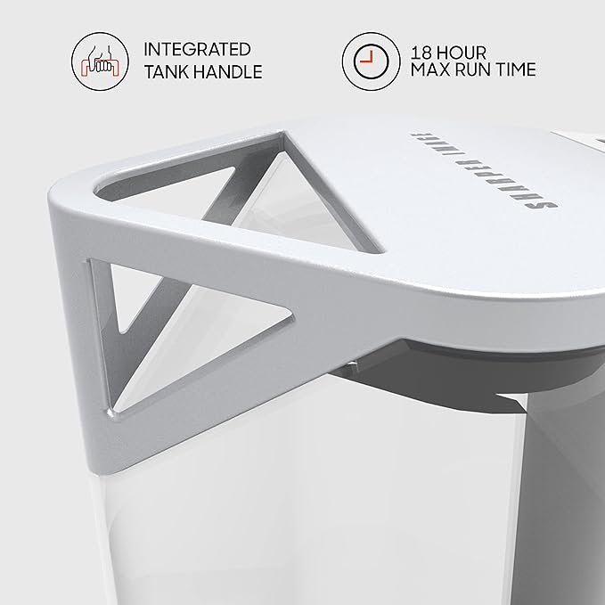 Sharper Image UHS2-SI Ultrasonic Humidifier with 1.5 Gallon Tank, 3 Levels of Warm or Cool Mist, Auto Shut, White, UHS2-SI – 1.5 gallon - Image 6