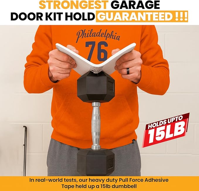 BEEST FULLSTOP Garage Door Insulation Kit w/ Seals & Window Films - 8x7 & 8x8 ft Single Garage Door Insulation Panels - Easy-to-Install 8 Pre-Cut 24x48 Foam-Core Panels w/ Tape, Cutter & Squeegee - Image 7
