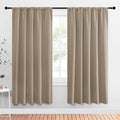 NICETOWN Window Curtains Blackout Drapes, Taupe, 1 Pair, 52 by 72-Inch, Thermal Insulated Solid Rod Pocket Blackout Curtains/Draperies for Living Room by NICETOWN