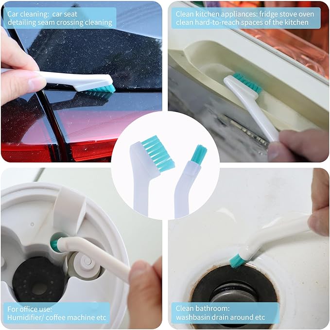 Small Cleaning Brush Set for Household, Car Vent Detailing Cleaning Stick, Humidifier Groove Bottle Gap Cleaning Tool, Crack Crevice Cleaner for Door Window Track Faucet Croner Hard Tight Spaces - Image 6