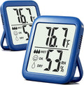 Antonki 2 Pack Room Thermometer for Home, Hygrometer Indoor Humidity Meter Gauge, Digital Temperature and Humidity Sensor Monitor for House, Terrarium, Incubator, Greenhouse - Battery Included by Antonki