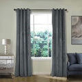 ChadMade Extra Long Blackout Lined Premium Velvet Curtain Natural Grey 72Wx120L Inch (1 Panel), Eyelet Grommet for Livingroom Bedroom Theater Studio, Leon Collection by ChadMade