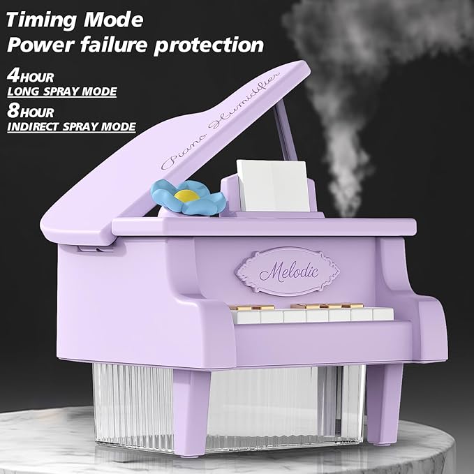 Portable Mini humidifie,350mL Cool Mist Humidifie,1200mAh Quiet for Home/Nursery/Office,Portable Mini Air Moisturizer,rechargeable mini humidifier (Purple) - Image 7