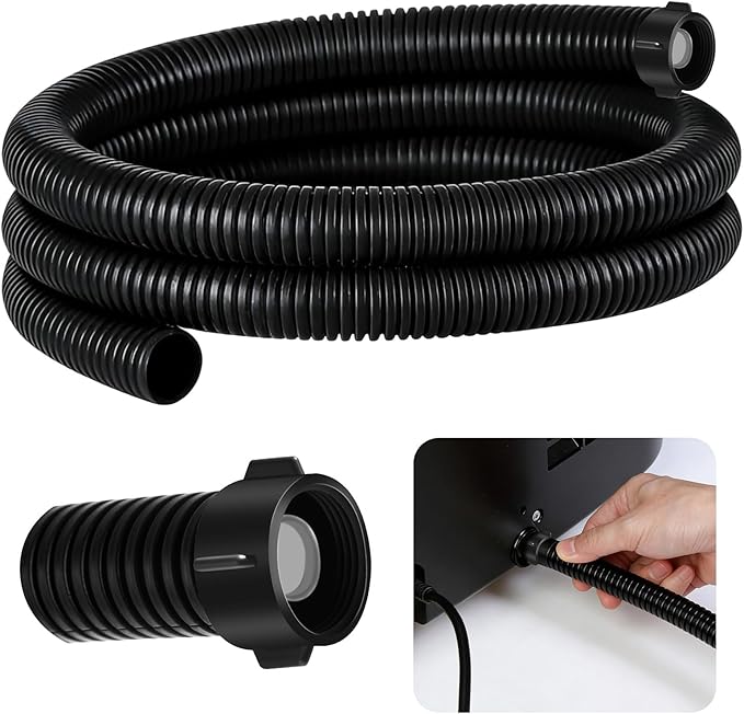 Dehumidifier Drain Hose 3/4 Inches FHT Connection with Rust-Resistant PE Connectors Cuttable Drainage Pipe Replacement Hose for Most Brand of Dehumidifiers, 5 Feet Black by Unknown