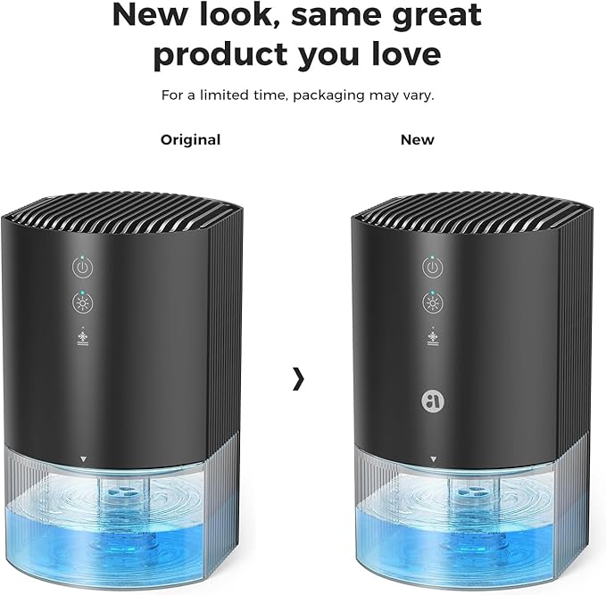 Small Dehumidifiers for Bathroom, Bedroom, Dorm Room, Home, RV, Closet, Wardrobe, Office, Portable Dehumidifier with Auto Shut Off, Auto Defrost, Colorful Light, Ultra Quiet, Energy Saving, 35 OZ - Image 8