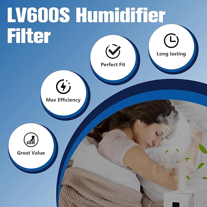 Top Fill Humidifier Replacement Filters for LEVOIT Classic160, Dual150, Dual200S, Classic300(S), LV600S, OasisMist 450S, Superior6000S Series Humidifiers to Improve Humidification, 20-Pack by Funmit - Image 8
