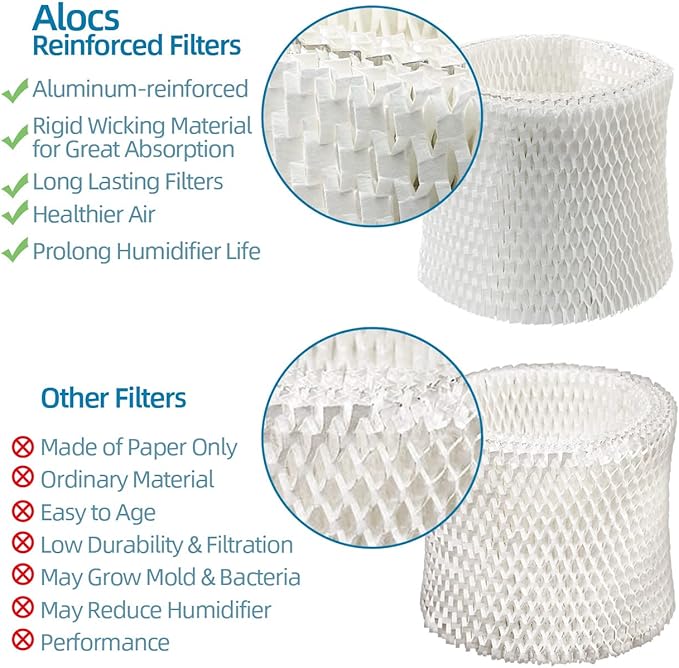 WF2 Humidifier Filter for Kaz Vicks - V3100 V3500 V3700 V3800 V3900 3020 Series, Protec PWF2 VEV400 Cool Mist Vaporizer Humidifiers (Pack of 4) White - Image 3