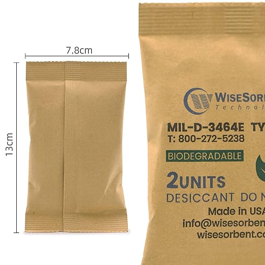 Kraft Clay Desiccants Packs for Safe, 66 Gram 5 Pack Dehumidifier for Gun Safe, Military Grade Moisture Absorbers, Conforms to MIL-D-3464E Type I & II Absorbents - Image 2
