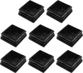 8 Pack 1-1/2" Square Plastic Plugs, Black Tubing End Caps Plugs Insert for Square Tube and Furniture Legs by Bonsicoky