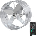 iLiving NEW Upgraded 14" Wall Mounted Variable Speed Gable Exhaust Fan with Thermostat and Speed Controller for Greenhouse, Attics, Workshop, 2339 CFM, Coverage 3400 SqFt by iLiving