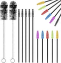 62 Pieces 3 Size Hummingbird Feeder Cleaning Brush Mini Nylon Tube Brush Set Nylon Hummingbird Feeder Parts Cleaning for Bottles, Tubes, Jars, Bird(Black) by Perthlin