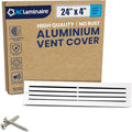 24x4 Inch (Duct Opening) Air Return Vent Cover Decorative – Premium Aluminum AC Vent Cover for Ceiling & Wall, Rustproof Grille, Ideal for Home HVAC Grille, Durable & Easy to Install by ACLAMINAIRE by LAMINAIRE