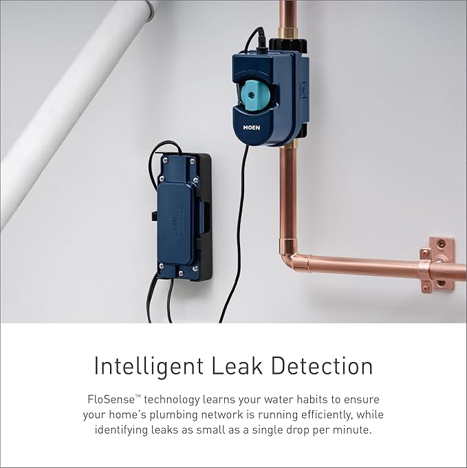 Moen Flo Smart Water Monitor and Automatic Shutoff Sensor, Wi-Fi Water Leak Detector for 3/4-Inch Diameter Pipe, 900-001 - Image 10