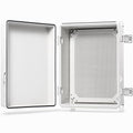 QILIPSU Waterproof Junction Box IP67 Outdoor Plastic Electrical Project Enclosure Weatherproof with Mounting Plate, Wall Brackets, Hinged Grey Cover 16.1"x12.2"x7.1" by QILIPSU