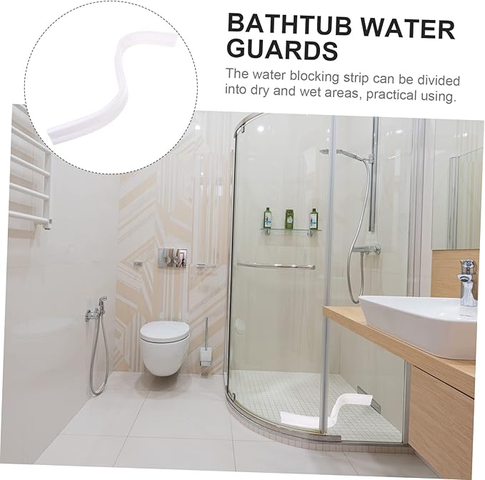Retaining Strip for Bathroom Kitchen Bendable Water Baffle Strip for Shower Wet Area Separation Easy Installation Safe Soft Material - Image 5