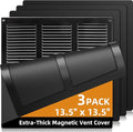 Magnetic Vent Covers (3 Pack) for Complete Sealing, 13.5" X 13.5" for Home Floor, Wall, and Ceiling Vents, Upgraded Thickness for RV, Home HVAC, and AC Vents, Floor Vents Not Included by JSLIN
