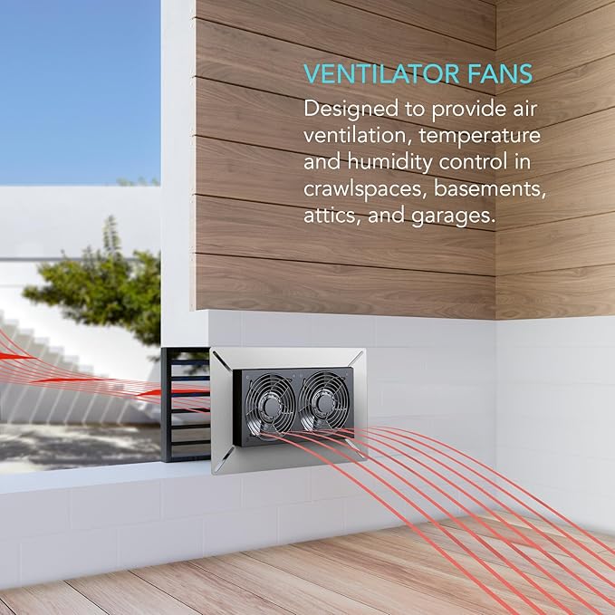 AC Infinity AIRTITAN T3, Ventilation Exhaust Fan 6" with WiFi Temperature Humidity Controller, EC Motor for Crawl Space, Basement, Garage, Attic, Hydroponics, Grow Rooms - Image 2