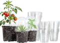 36 Packs 5/4/3.5 Inch Clear Nursery Pots with Humidity Domes, Transparent Plant Pots with Drainage Holes, Variety Pack Seedling Pots for Vegetable Propagation, Root Cutting, Seed Starting by Bluepro